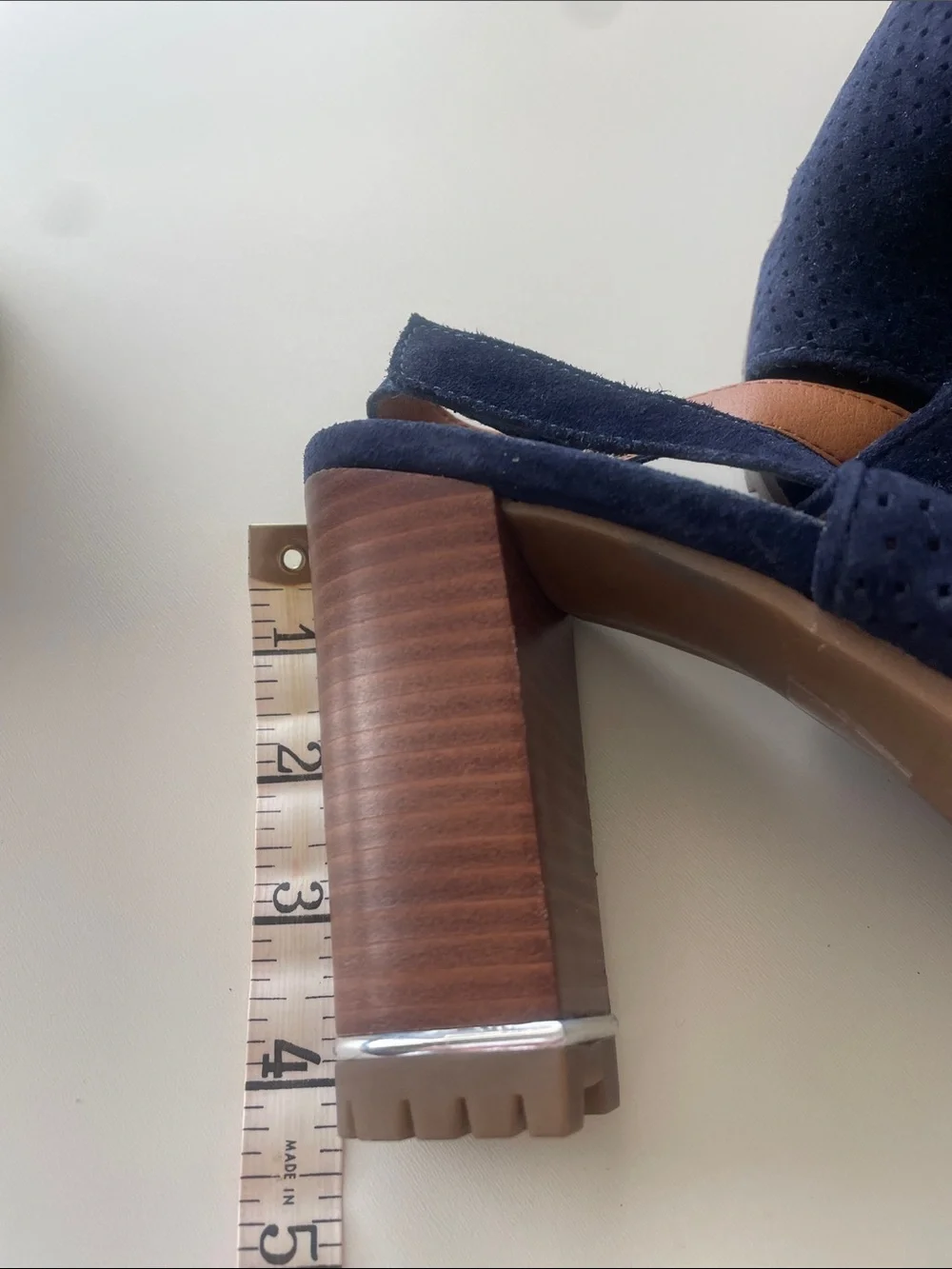 Franco Sarto Navy Suede Perforated Slingback Sandals